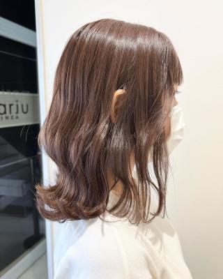 ブリーチなしでもこの透明感カラー