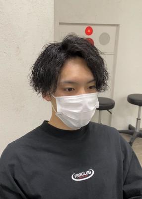 ツイスパサイドパート/メンズ/黒髪/￥10780
