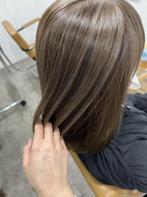白髪ぼかしハイライト20代30代40代￥15400
