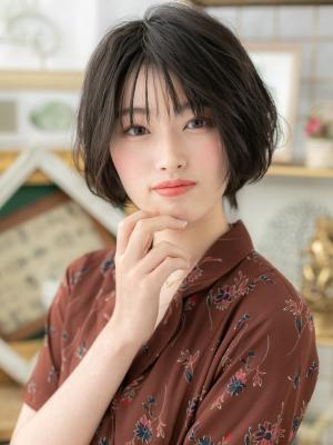 大人かわいい小顔束感ショートウルフマッシュ ネイビーブラック 大人かわいい小顔束感ショートウルフマッシュ ネイビーブラック