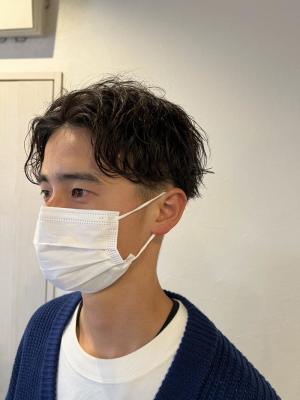 マッシュ×センターパート