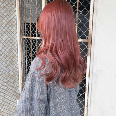 ピンクベージュ、髪質改善カラー