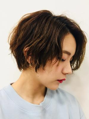 ハンサムショート×ゆるっとパーマ