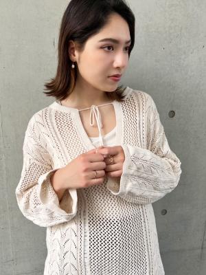 【山田】インナーカラー切りっぱなし外ハネボブy305