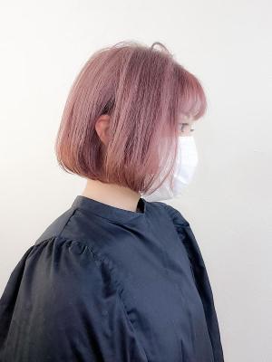 ［LEMO小野寺]ペールピンク ミニボブ
