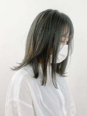 [LEMO小野寺]オリーブグレージュ ストレート