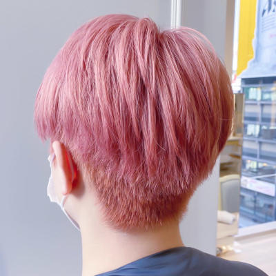 ブリーチ2回の淡めピンクヘア　のイメージ画像