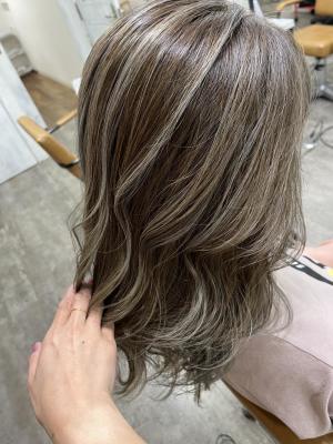 白髪ぼかしハイライト20代30代40代￥15400