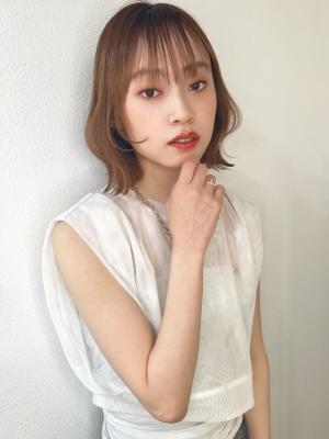 【山田】くびれマッシュウルフミルクティーベージュボブy313 【山田】くびれマッシュウルフミルクティーベージュボブy313