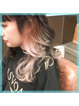 【W-ワット-原宿店 】ハイトーンゆるロングインナーカラー＊