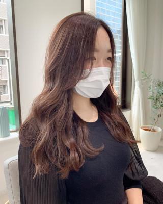 YOKE 顔まわりレイヤー ラベンダーベージュ