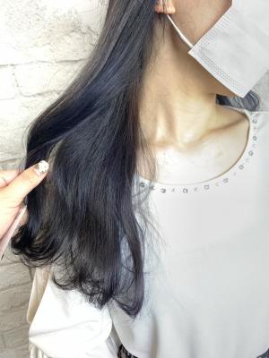 インナーカラーブルー10代20代11000円