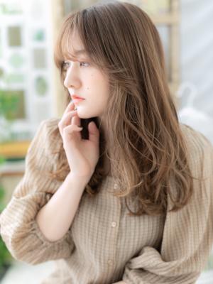外国人風くびれヘアゆるふわフレンチガーリー　レイヤーロング
