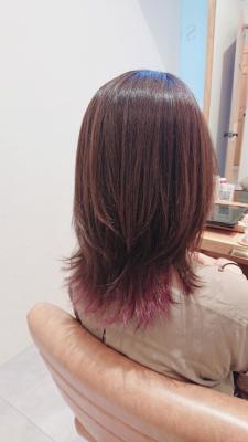 インナーカラー×ラベンダーピンク☆