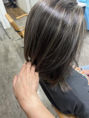 白髪ぼかしハイライト20代30代40代￥15400