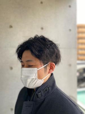 30・40代おすすめ2ブロック×ツイストピンパーマ