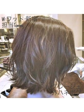 グレージュx外ハネボブ W-ワット-原宿店 グレージュx外ハネボブ W-ワット-原宿店のイメージ画像