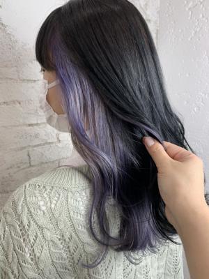 インナーカラーラベンダー10代20代11000円