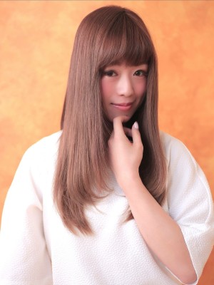 大人かわいいストレートロング 大人かわいいストレートロングのイメージ画像