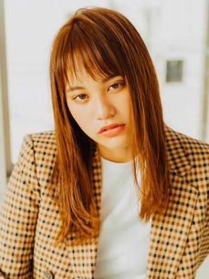 シャギーバングなツヤロング