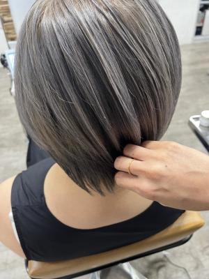 白髪ぼかしダブルカラー20代30代40代￥15400