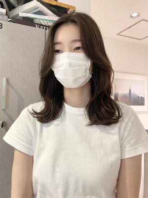 【 YOKE 】ミディアムくびれヘア韓国