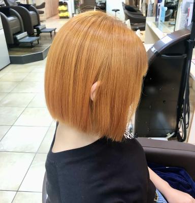 切りっぱなしボブ×ビタミンオレンジ