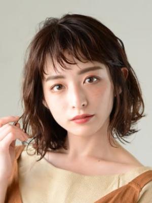 三軒茶屋_ショートバング_ボブ_コテ巻き_パーマ_レディース 三軒茶屋_ショートバング_ボブ_コテ巻き_パーマ_レディース