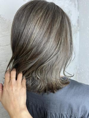 白髪ぼかしハイライト20代30代40代￥15400