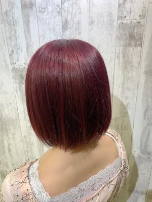 ◇大人可愛いショートボブ×ベリーピンク