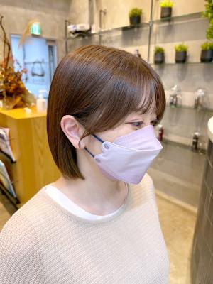 ボブ　こめかみ隠し　ネビージュ