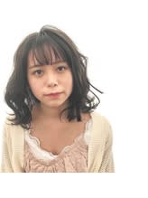 ゆるふわミディアム×ダークアッシュ