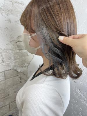 インナーカラーグレージュ10代20代11000円
