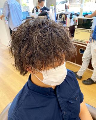 波巻きパーマ