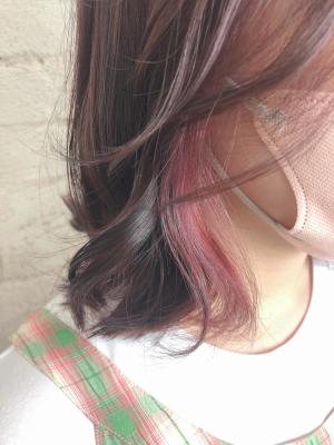 インナーカラー/ピンク/20代/￥9900