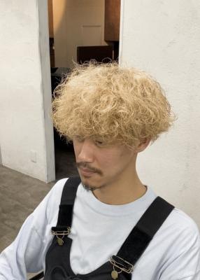 クルクルパーマ/ブリーチ/メンズ/￥6380