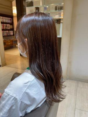 ブリーチなしのナチュラルベージュ