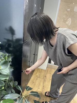 秋カラー　グレージュ　透明感カラー