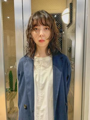 ハードパーマ　くるくるパーマ　ウルフパーマ　ウルフカット