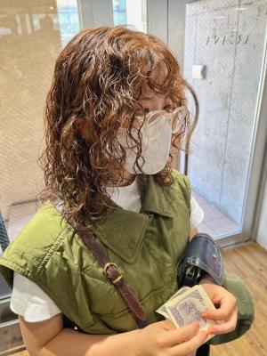 ハードパーマ　くるくるパーマ　ウルフパーマ　ウルフカット