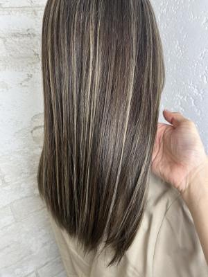 白髪ぼかしコントラストハイライト￥15400