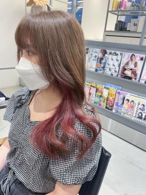 インナーピンク#髪質改善カラー