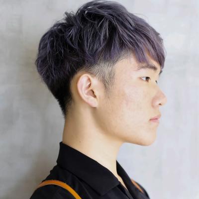 メンズ　２ブロック　ラフパーマ　マッシュ　大須