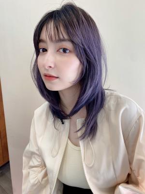 大人レイヤーひし形ストレートミディ