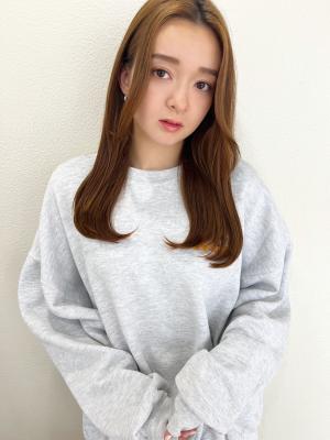 【山田】ペールベージュナチュラルストレートy364