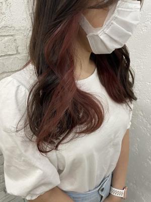 インナーカラー/ピンクカラー/20代/￥14630