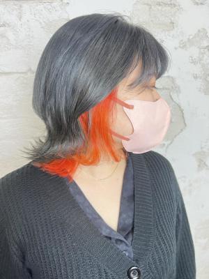 インナーカラーオレンジ10代20代12650円