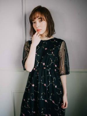 大人可愛いゆるっとボブ