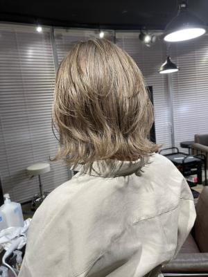 ベージュ ミルクティーベージュ グレージュ レイヤーカット