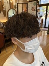 波巻きパーマ